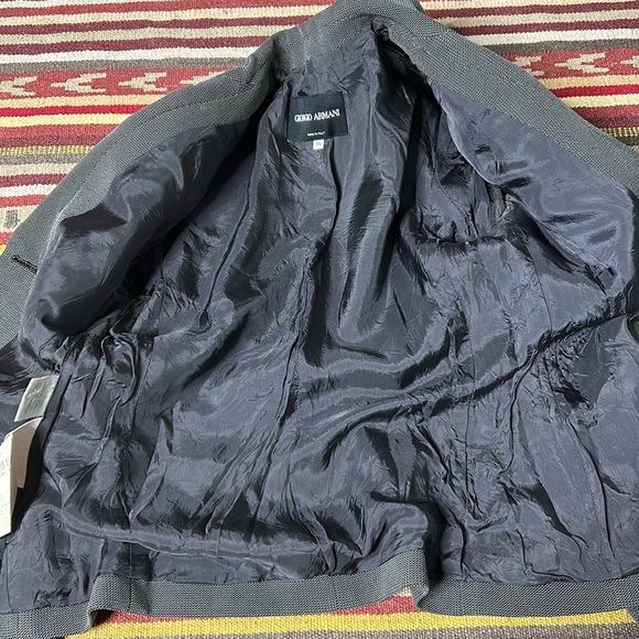 Giorgio Armani button front shoulder pads academia blazer - Picture 11 of 11